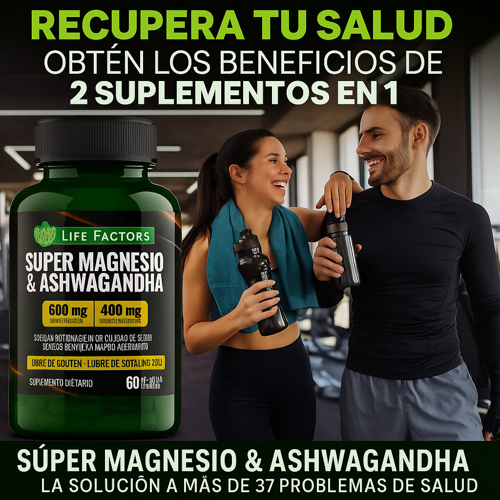 Menos ansiedad, más energía y mejor sueño: Magnesio y Ashwagandha