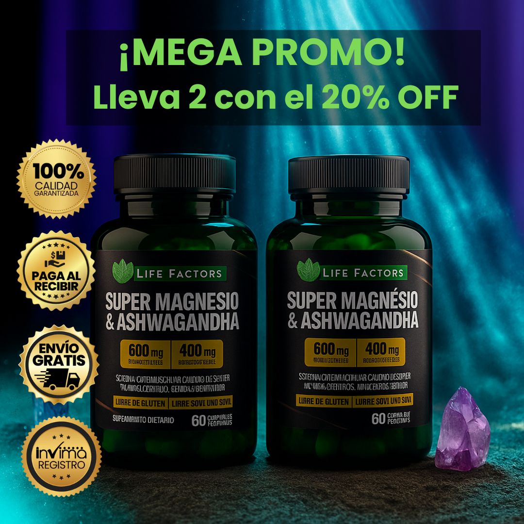 Menos ansiedad, más energía y mejor sueño: Magnesio y Ashwagandha