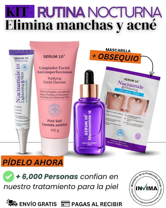 KIT ADIÓS MANCHAS Y ACNÉ +OBSEQUIO TIENDA OFICIAL
