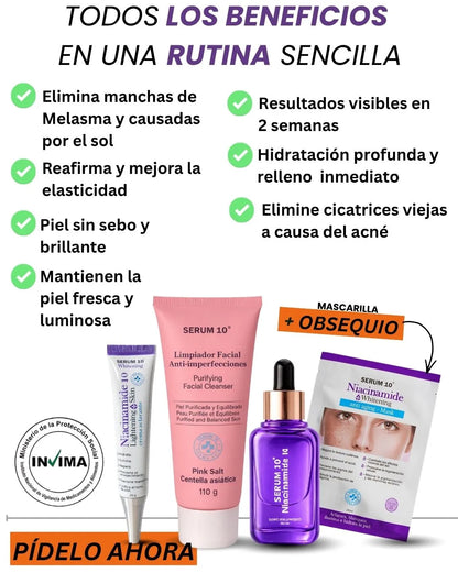 KIT ADIÓS MANCHAS Y ACNÉ +OBSEQUIO TIENDA OFICIAL