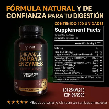 enzimas de papaya total health
