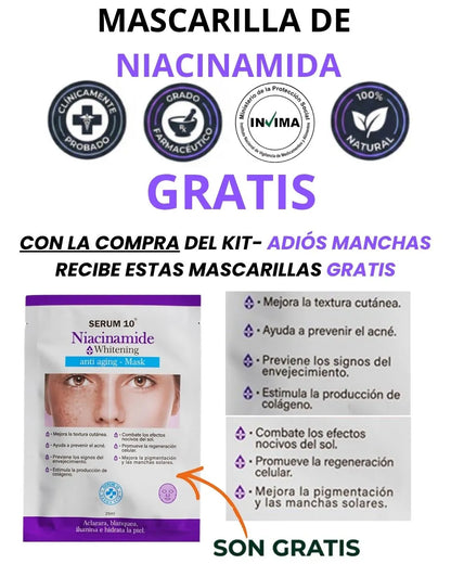 KIT ADIÓS MANCHAS Y ACNÉ +OBSEQUIO TIENDA OFICIAL