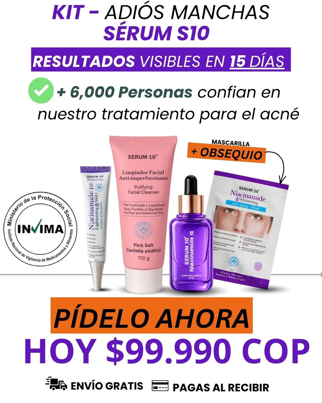 KIT ADIÓS MANCHAS Y ACNÉ +OBSEQUIO TIENDA OFICIAL